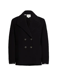 Boiled Wool Crop Peacoat