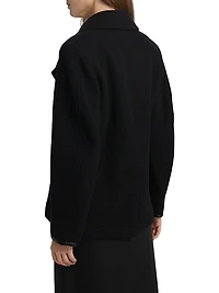 Boiled Wool Crop Peacoat