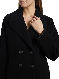Boiled Wool Crop Peacoat