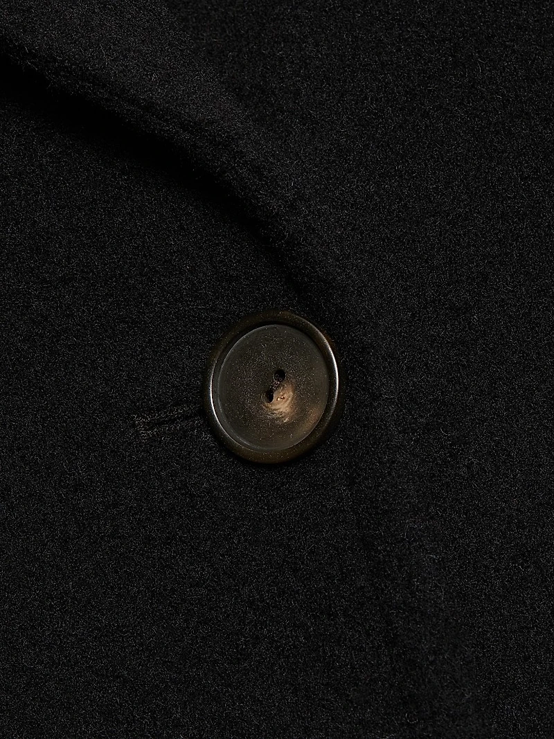 Boiled Wool Crop Peacoat