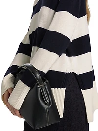 Oversized Striped Roll Neck Sweater