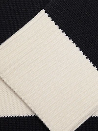 Oversized Striped Roll Neck Sweater