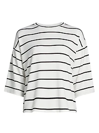 Striped Wide Sleeve T-Shirt
