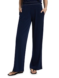 Straight-Fit Pull-On Pants