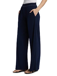 Straight-Fit Pull-On Pants