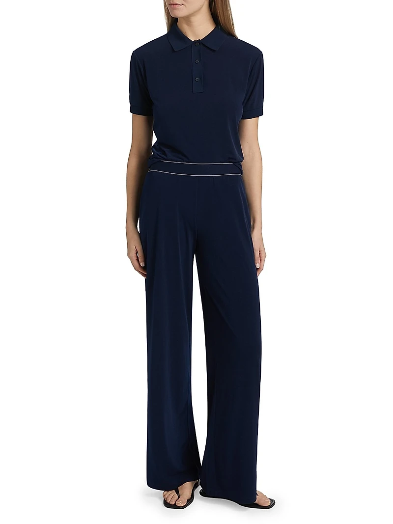 Straight-Fit Pull-On Pants