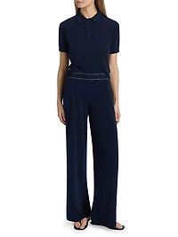 Straight-Fit Pull-On Pants