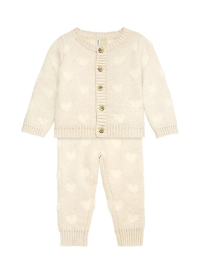 Baby Girl's Heart Sweater Set