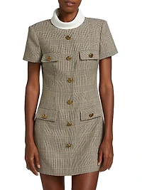 Check Wool Minidress