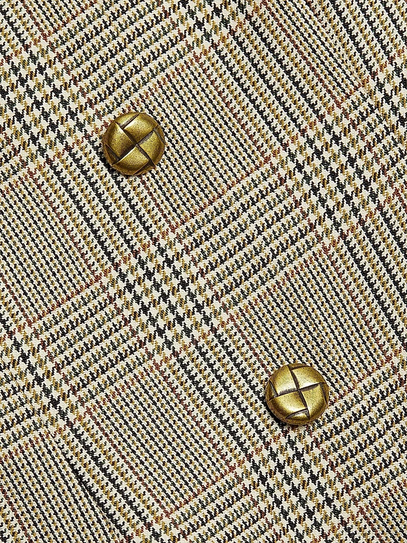 Check Wool Minidress