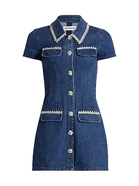 Embellished Denim Minidress