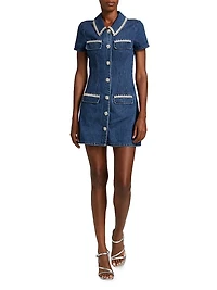 Embellished Denim Minidress