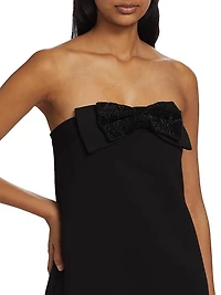 Diamanté Crepe Bandeau Minidress