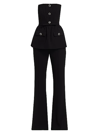 Crystal-Embellished Stretch-Crêpe Jumpsuit