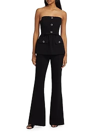 Crystal-Embellished Stretch-Crêpe Jumpsuit