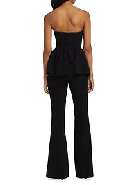 Crystal-Embellished Stretch-Crêpe Jumpsuit