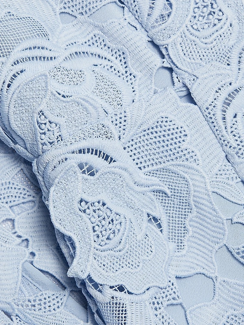 Floral Lace Fit & Flare Midi Dress