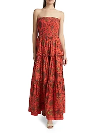 Tatiana Cotton Strapless Maxi Dress