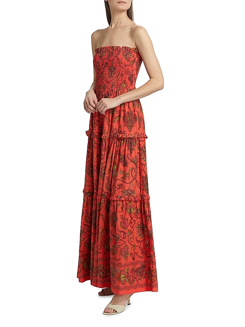 Tatiana Cotton Strapless Maxi Dress