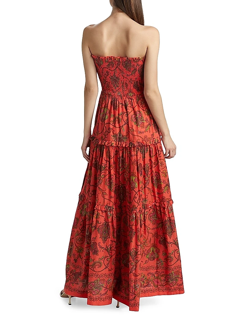 Tatiana Cotton Strapless Maxi Dress