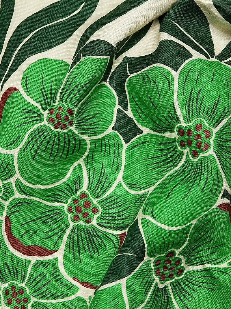 Perla Tropical Halter Midi-Dress