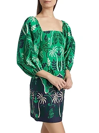 Montauk Cotton Puff-Sleeve Minidress