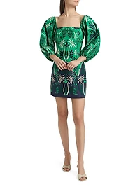 Montauk Cotton Puff-Sleeve Minidress