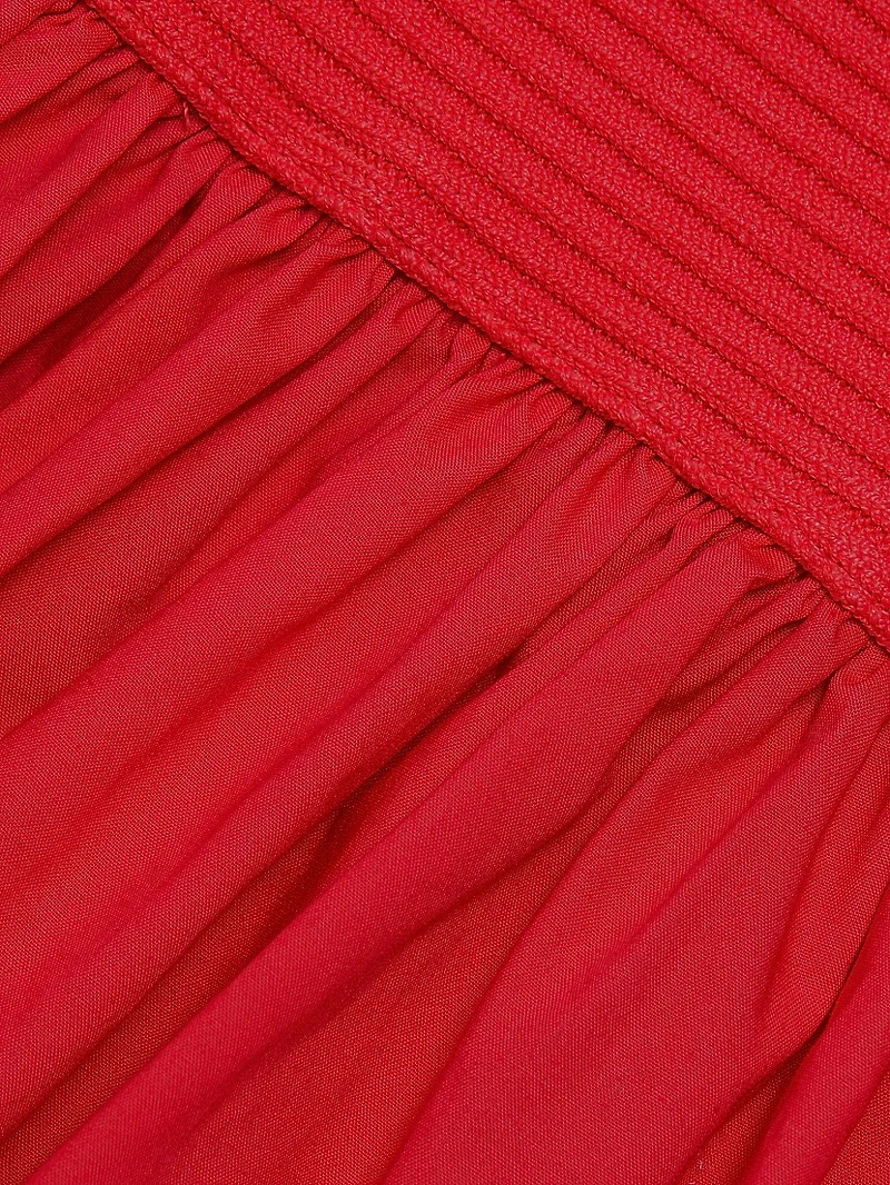 Glasbury Tube Top Cotton-Blend A-Line Midi-Dress