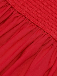 Glasbury Tube Top Cotton-Blend A-Line Midi-Dress