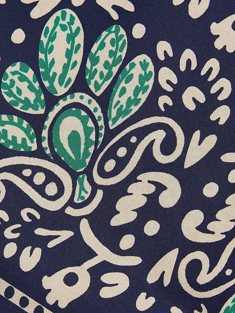 Helena Paisley Cotton Poplin Crop Top