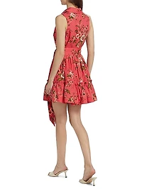 Hannah Floral Belted Sleeveless Minidress