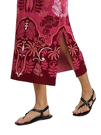 Kinsley Printed Strapless Midi Dress