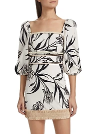 Iris Floral Fit & Flare Minidress