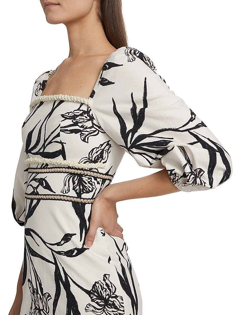 Iris Floral Fit & Flare Minidress