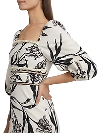 Iris Floral Fit & Flare Minidress