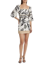 Iris Floral Fit & Flare Minidress