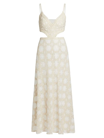 Crocheted Cut-Out Maxi Dress