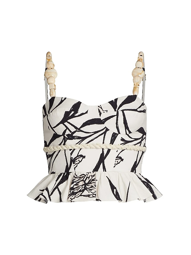 Iris Floral Peplum Top