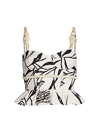 Iris Floral Peplum Top