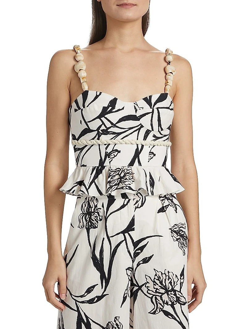 Iris Floral Peplum Top