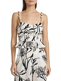 Iris Floral Peplum Top