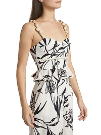 Iris Floral Peplum Top