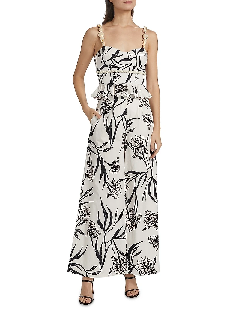 Iris Floral Peplum Top