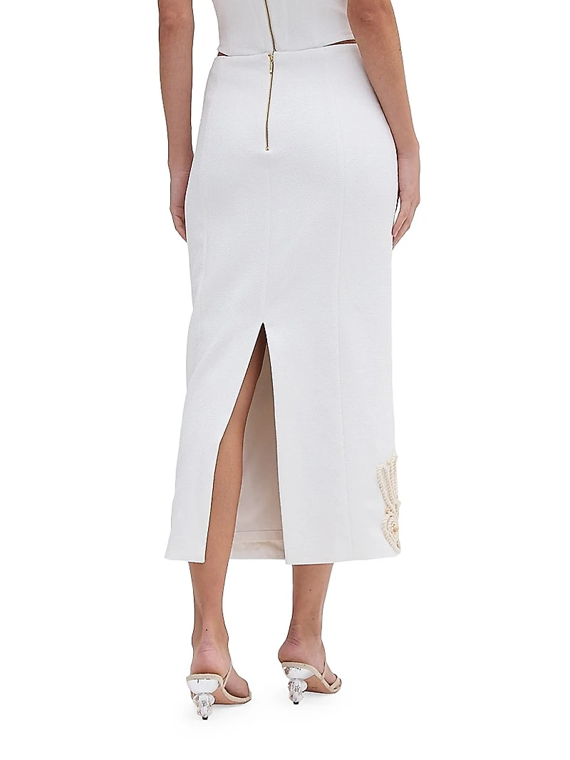 Dune Beaded Rope-Trimmed Maxi Skirt