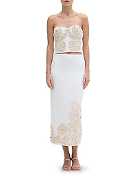 Dune Beaded Rope-Trimmed Maxi Skirt