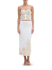 Dune Beaded Rope-Trimmed Maxi Skirt