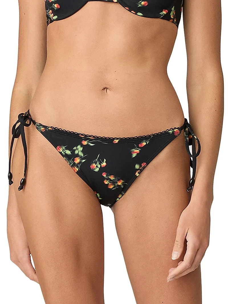 Floral Print Triangle Swim Bottoms