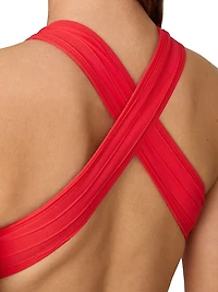 Textured Stripe One-Piece Swimsuit