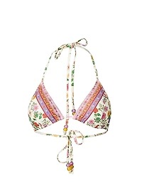 Floral Triangle Bikini Top