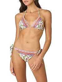 Floral Triangle Bikini Top